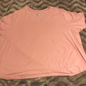 Terra & Sky V Neck Short Sleeve Tee 5X